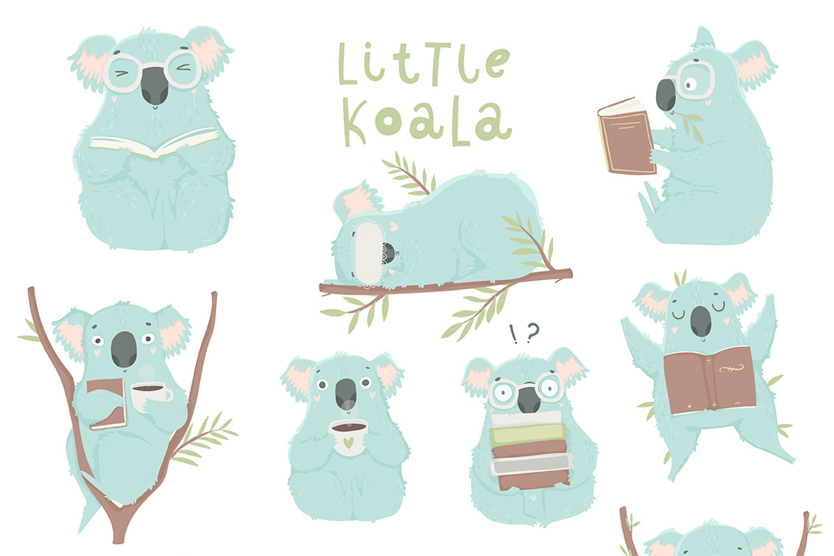Koala - Book lover, an Animal Illustration by Artnis (Photo 3 of 6)