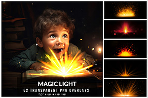 Magical Light PNG Overlays