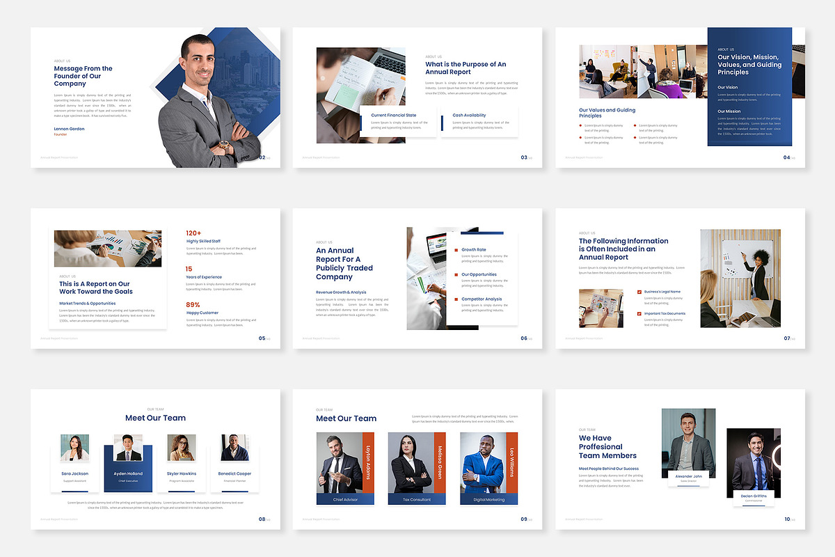 Annual Report PowerPoint Template, a Presentation Template by Premast (Photo 4 of 5)