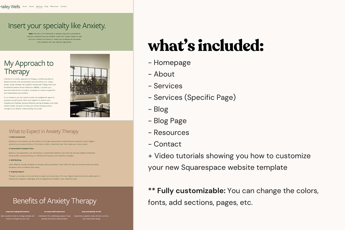 Squarespace 7.1 Website Template, a Squarespace Template by molly ho studio (Photo 2 of 10)