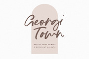 Georgi Town Script Font Family, a Font by Creativeqube Design (Thumbnail 1 of 8)