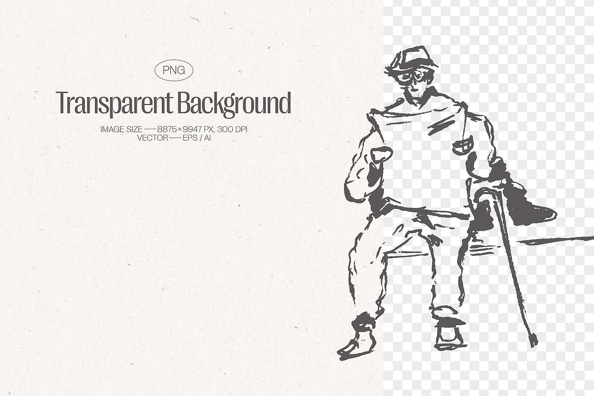 Illustrations of older people, a Person Illustration by TheMountBirdStudio (Photo 2 of 5)