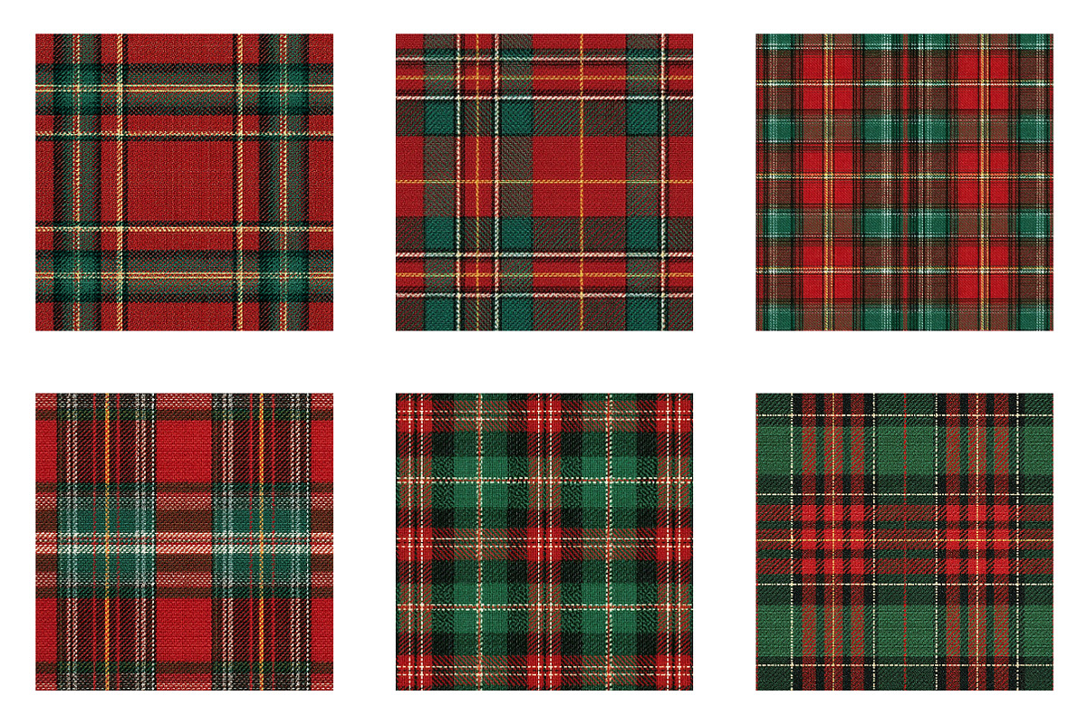 Seamless Christmas Plaid Digital Pap, an Illustration by CreationArt (Photo 3 of 5)