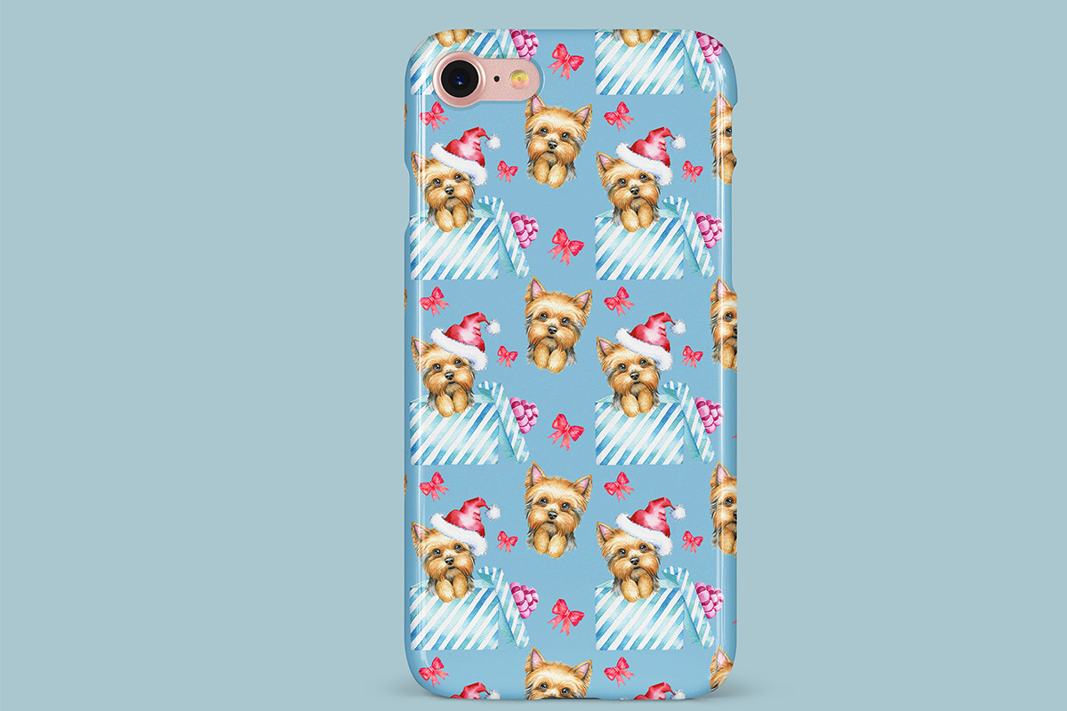 Christmas dogs paper, Cute puppies, a Pattern Graphic by SimpleWishesArt (Photo 3 of 4)