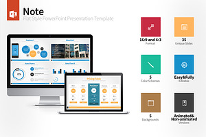 Note Flat Style PowerPoint Template