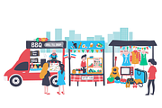 Colorful Doodle Weekend Market Set, a Food Illustration by Wanwiss (Thumbnail 3 of 5)