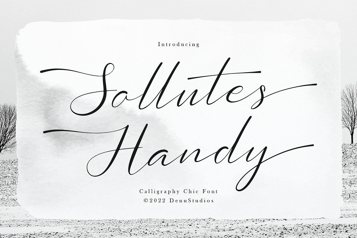 Sollutes Handy | Callighraphy Chic, a Script Font by gracetype_studio (Photo 1 of 12)