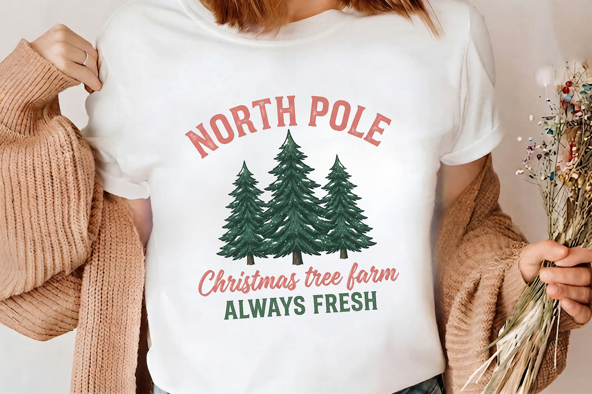 North Pole Tree Farm Christmas PNG, a Seasonal Illustration by CrexoraLab (Photo 4 of 4)