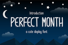 Perfect Month - a Cute Display Font