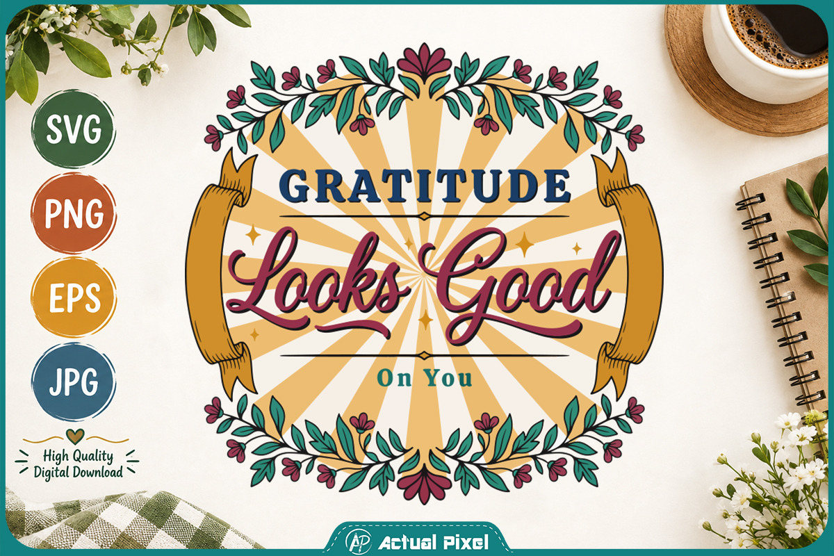 Gratitude Quotes Bundle, a Decorative Illustration by Actual Pixel (Photo 15 of 22)