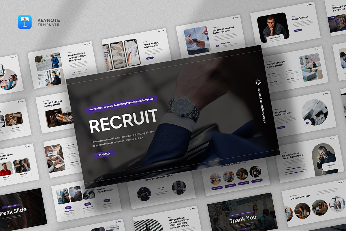 Human Resources Keynote Template, a Presentation Template by fluffstudio (Photo 1 of 5)