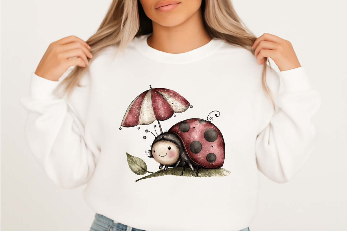 Whimsical Spring Ladybug Clipart, an Illustration by SVGArt (Photo 3 of 9)