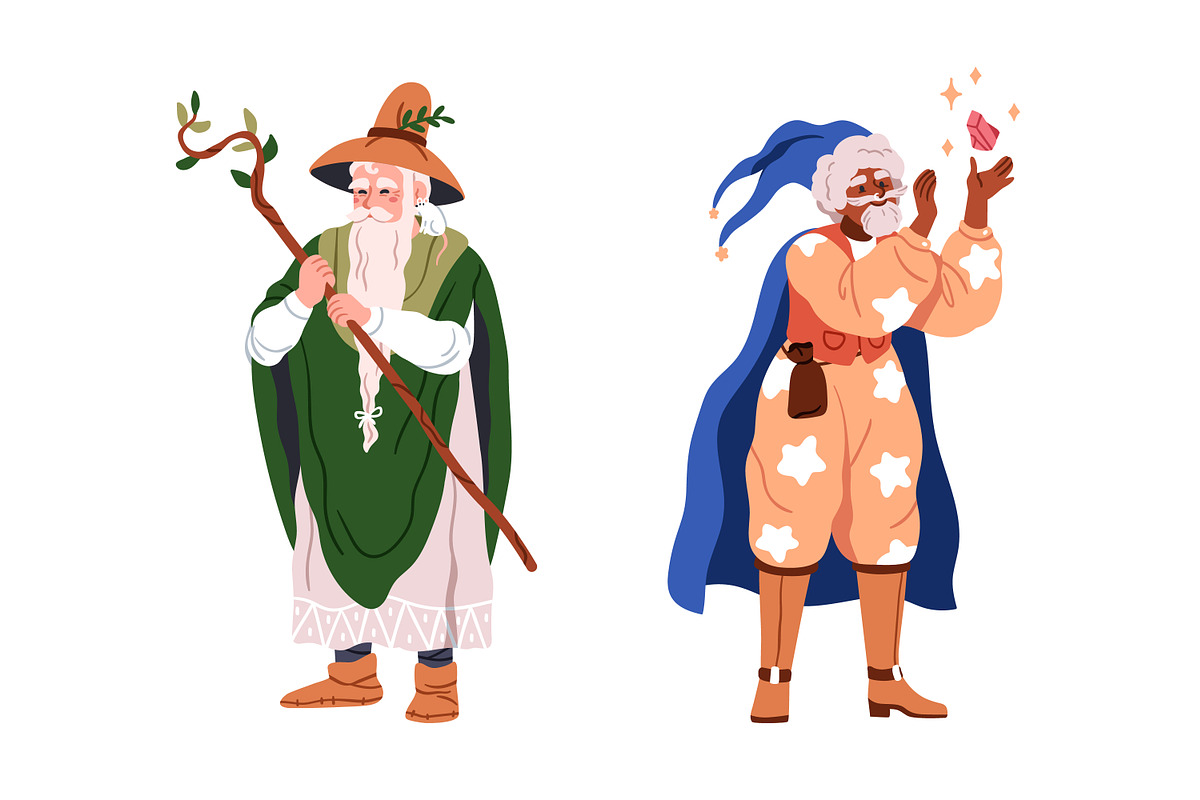 Magicians and wizards, magic set, a Person Illustration by Good Studio (Photo 4 of 6)