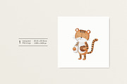Tiger and cookies, a Pattern Graphic by Olena Kuznietsova (Thumbnail 3 of 8)