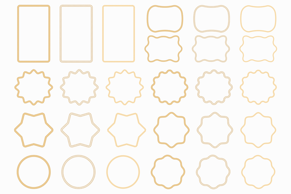 Rope Frame Label SVG PNG Bundle, a Decorative Illustration by Kusumaillustration (Photo 12 of 15)