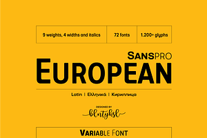 European Sans Pro Variable