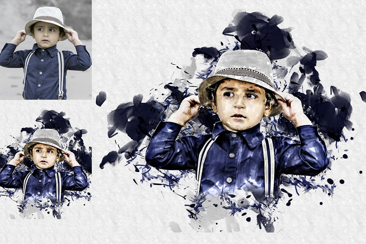 Ink Poster Art Photoshop Action, an Action Add-On by MRI STUDIO (Photo 4 of 11)