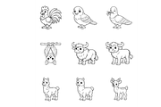 15 Cute Kawaii Animal Coloring Pages, an Animal Illustration by Annudesign (Thumbnail 3 of 9)