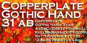 Copperplate Gothic Hand 31AB