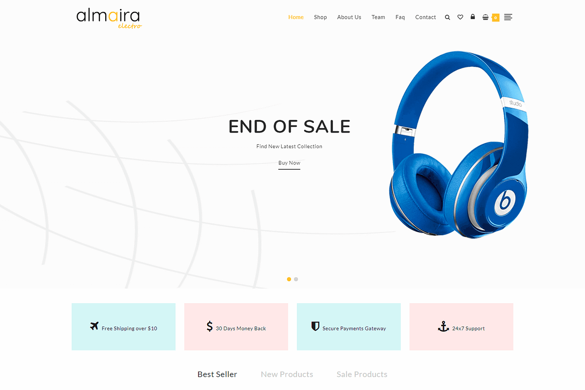 Almaira Pro - eCommerce Theme, a WordPress Template by ThemeHunk (Photo 2 of 6)
