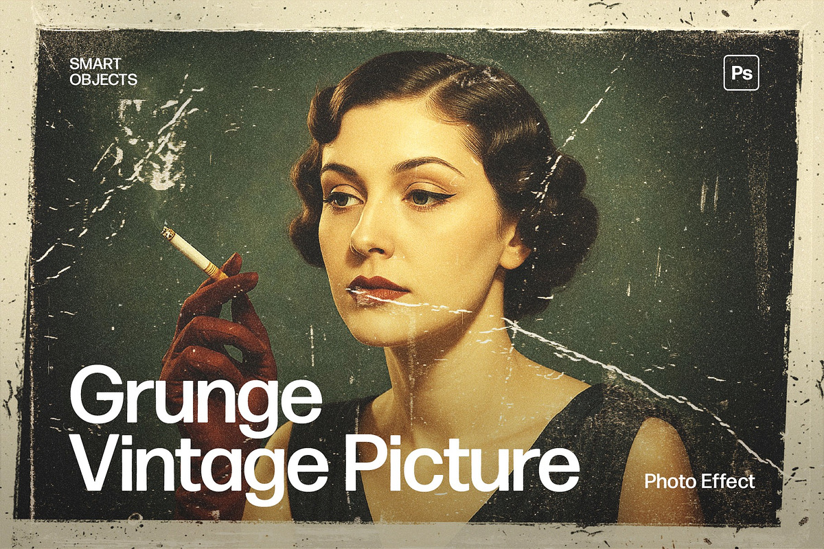 Vintage Grunge Picture Effect, a Layer Style Add-On by DesignerCandies (Photo 1 of 7)