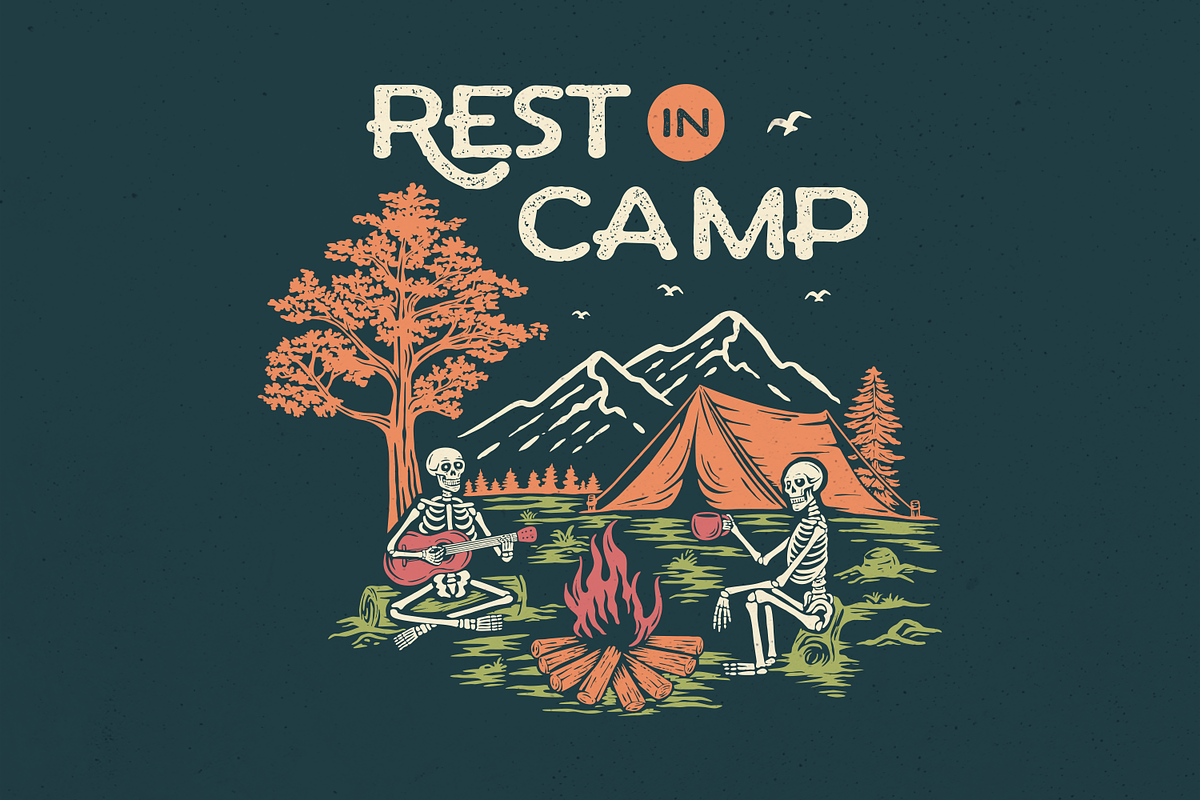 Rest in Camp, a Seasonal Illustration by Mangustudio (Photo 2 of 3)