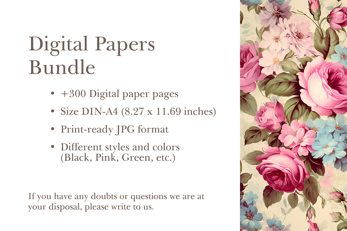 300 Vintage Floral Designs, a Texture Illustration by Gonez Studio (Photo 7 of 7)