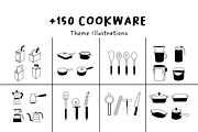 150+ Cookware Illustrations, a Food Illustration by The Journey Atelier (Thumbnail 1 of 11)