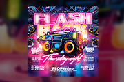 Retro 90s Party Flyer Template, a Flyer Template by RTXdesinger99 (Thumbnail 2 of 3)