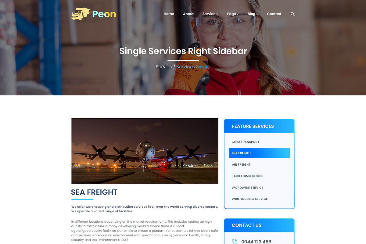 Peon - Logistic PSD Template, a Landing Page Template by Andit themes (Photo 13 of 34)