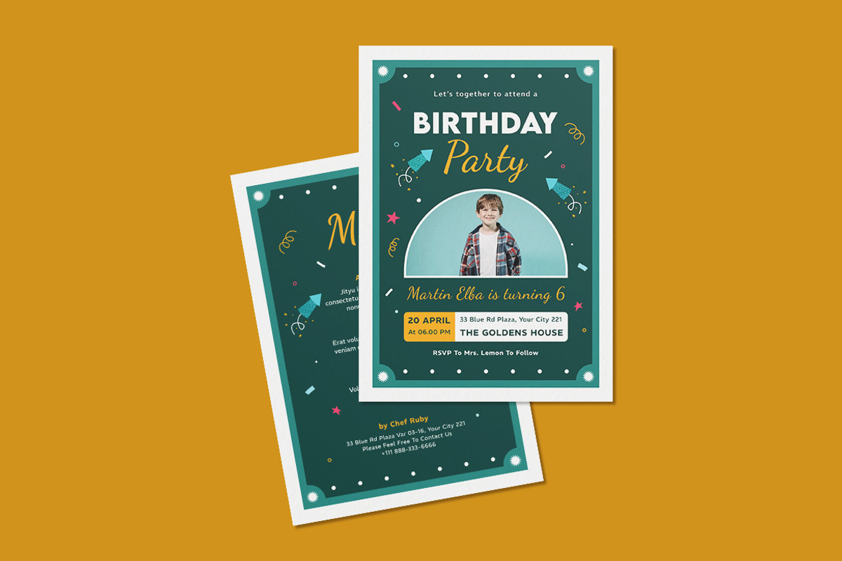 Cherry Birthday Invitation Template, an Invitation Template by iDoodle Studio (Photo 4 of 4)