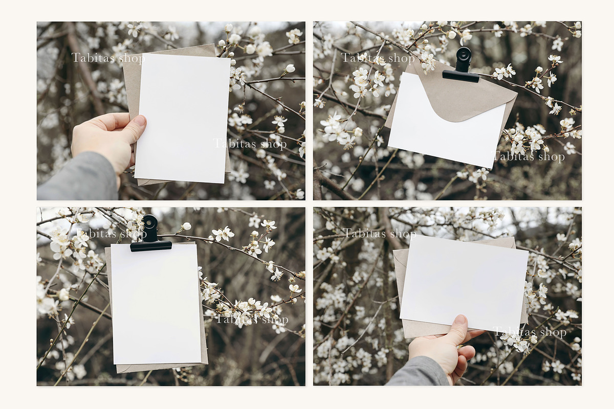 Spring picture frames & card mockups, an Advertising Mockup by Tabita's shop (Photo 7 of 9)