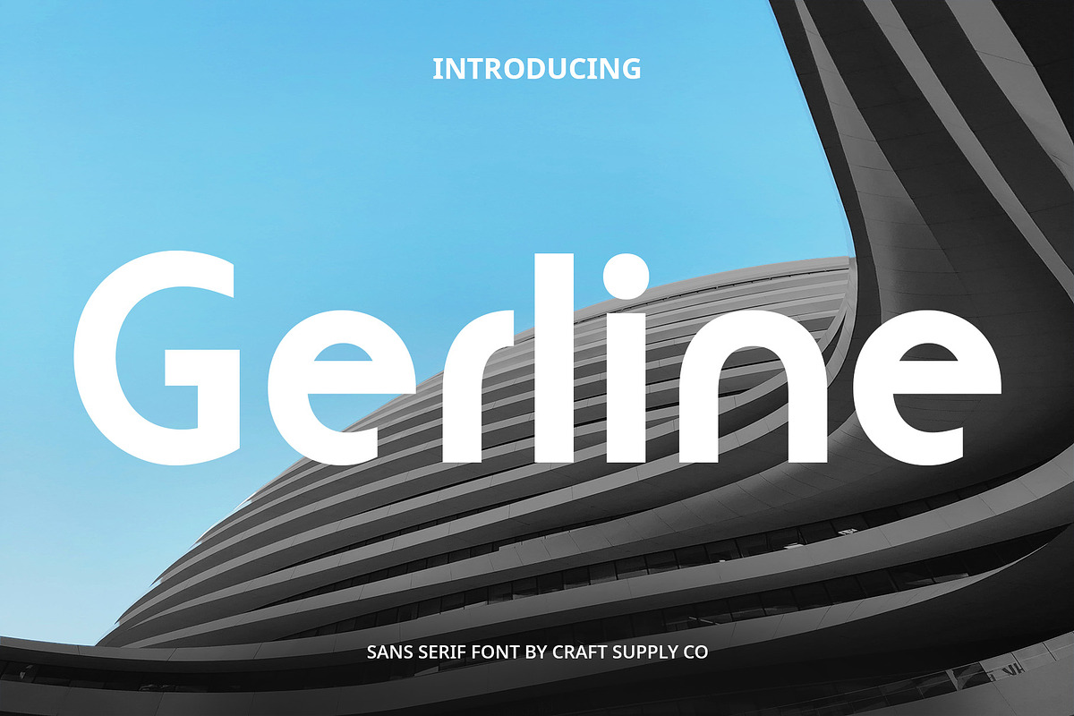 Gerline – Contemporary Sans, a Sans Serif Font by Craft Supply Co. (Photo 1 of 8)