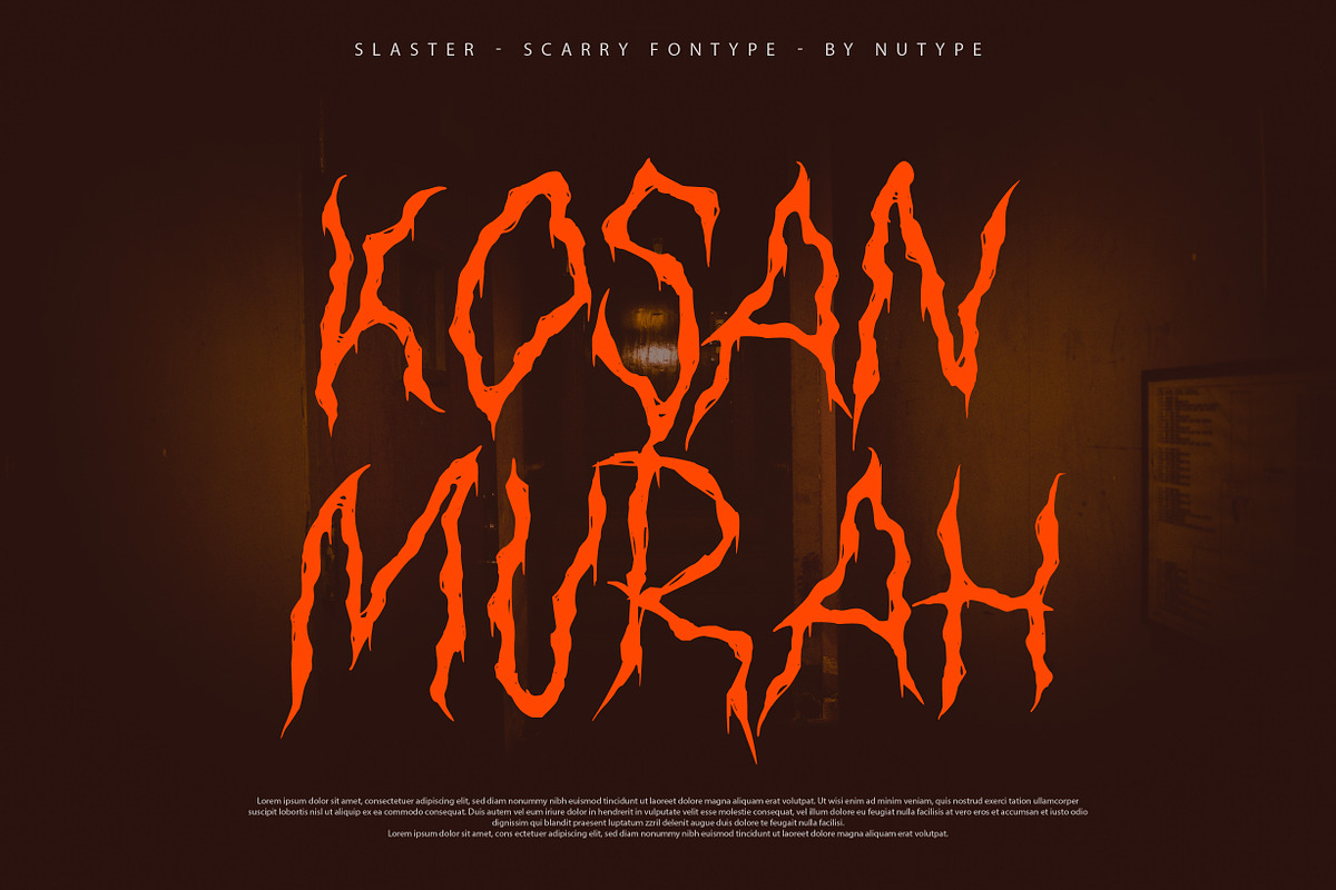 Slaster - A Scarry Horror Fontype, a Blackletter Font by NuType (Photo 3 of 9)