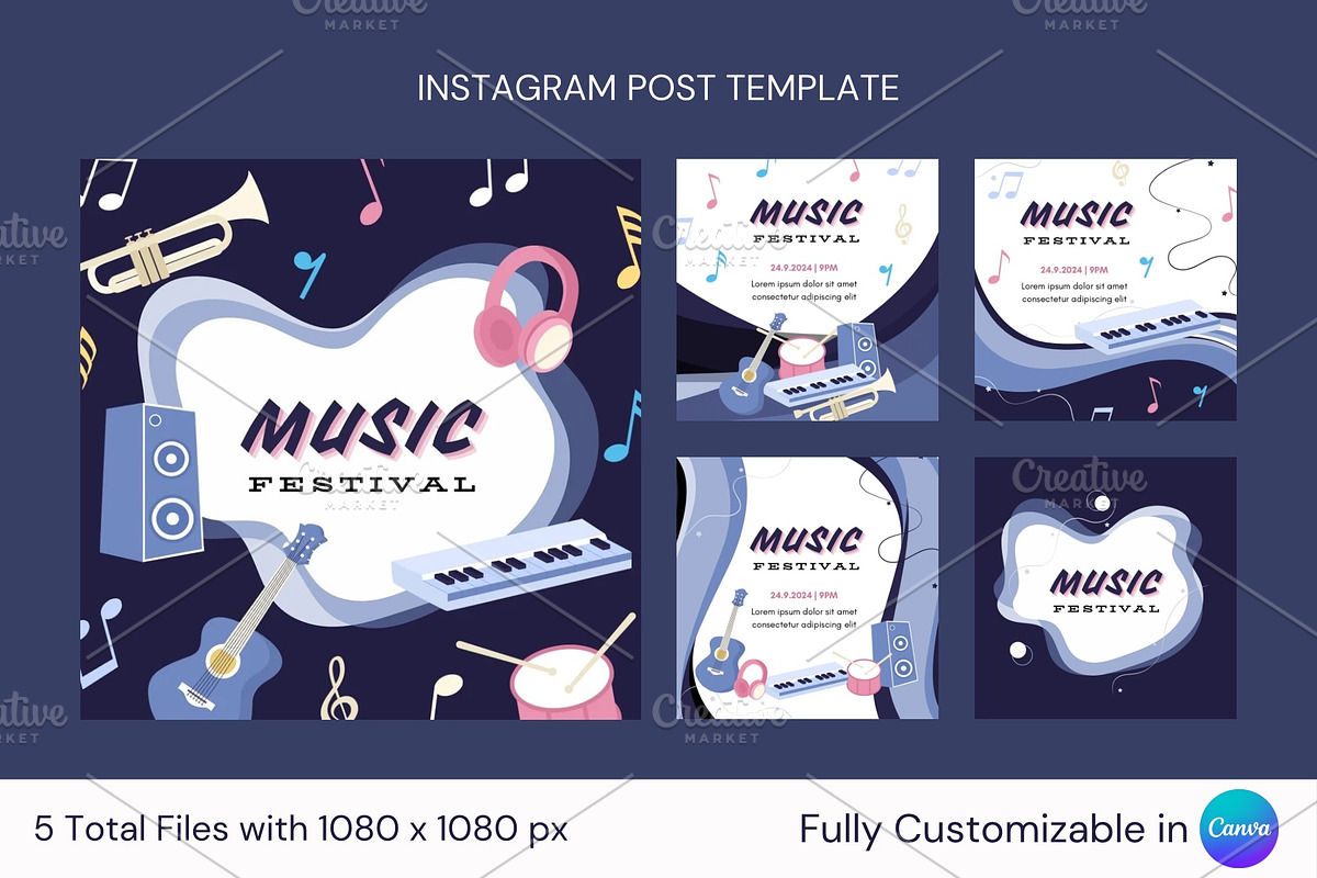 Music Festival Template, a Social Media Template by ryelart.design (Photo 2 of 4)