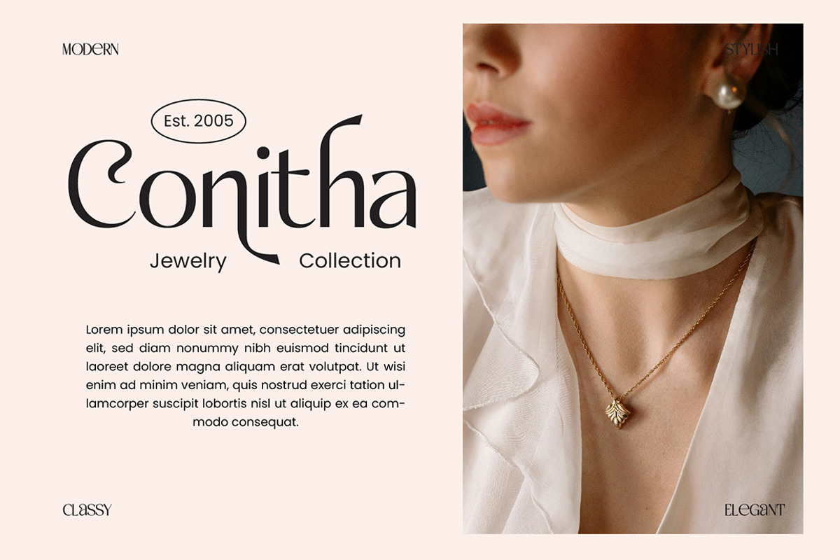 Delorian - Luxury Modern Classy, a Sans Serif Font by tebaltipislab (Photo 6 of 8)