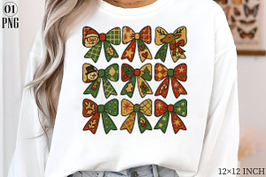 Cozy Coquette Christmas Bow Png, an Illustration by Libby Wishes