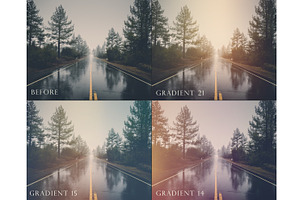 Gradient Light Leak Overlays