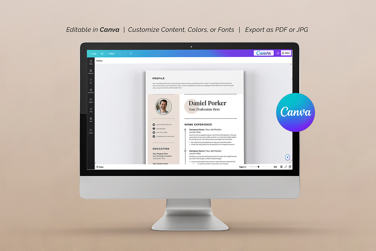 Canva Resume Template