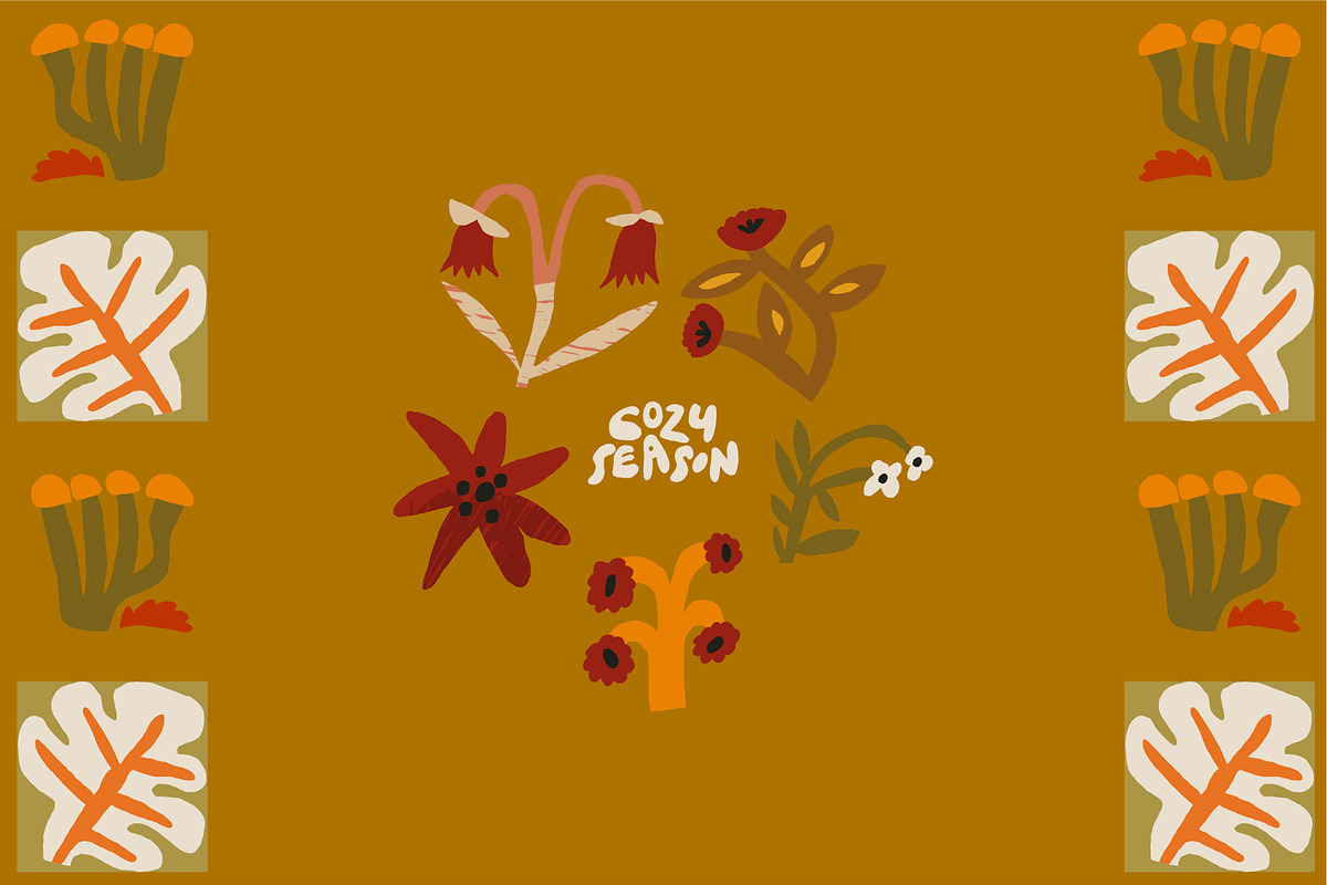 Autumn Blocks Fall Elements Clipart, a Seasonal Illustration by Olia (Photo 21 of 28)