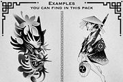 Japanese Tattoo Flash Bundle + Bonus, a Brush Add-On by ProcreateInk (Thumbnail 3 of 5)
