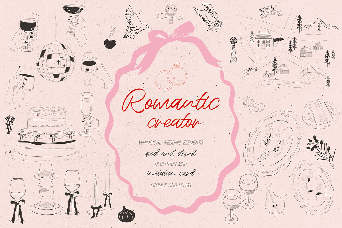 Romantic creator. Whimsical Wedding, a Decorative Illustration by Mio Buono (Photo 1 of 11)