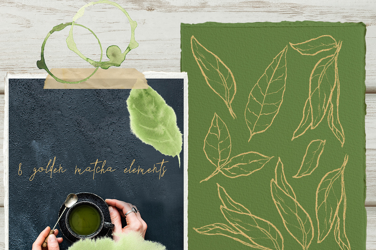 Coffee And Matcha Watercolor, an Object Graphic by Cat In Colour (Photo 7 of 10)