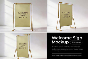 Welcome Sign Mockup, a Product Mockup by Pitchlook.Studio
