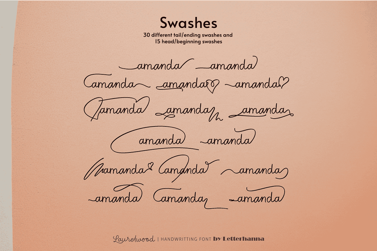 Laurelwood, a Handwritten Font by Letterhanna Studio (Photo 8 of 9)