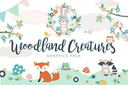 Woodland Creatures Graphic Set, a Graphic by Ink + Eye (Thumbnail 1 of 3)