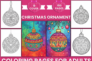 150 Christmas Ornament Coloring Page, a Decorative Illustration by Coco Bloom
