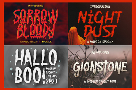 Halloween Font Bundle, a Handwritten Font by MaikoHatta