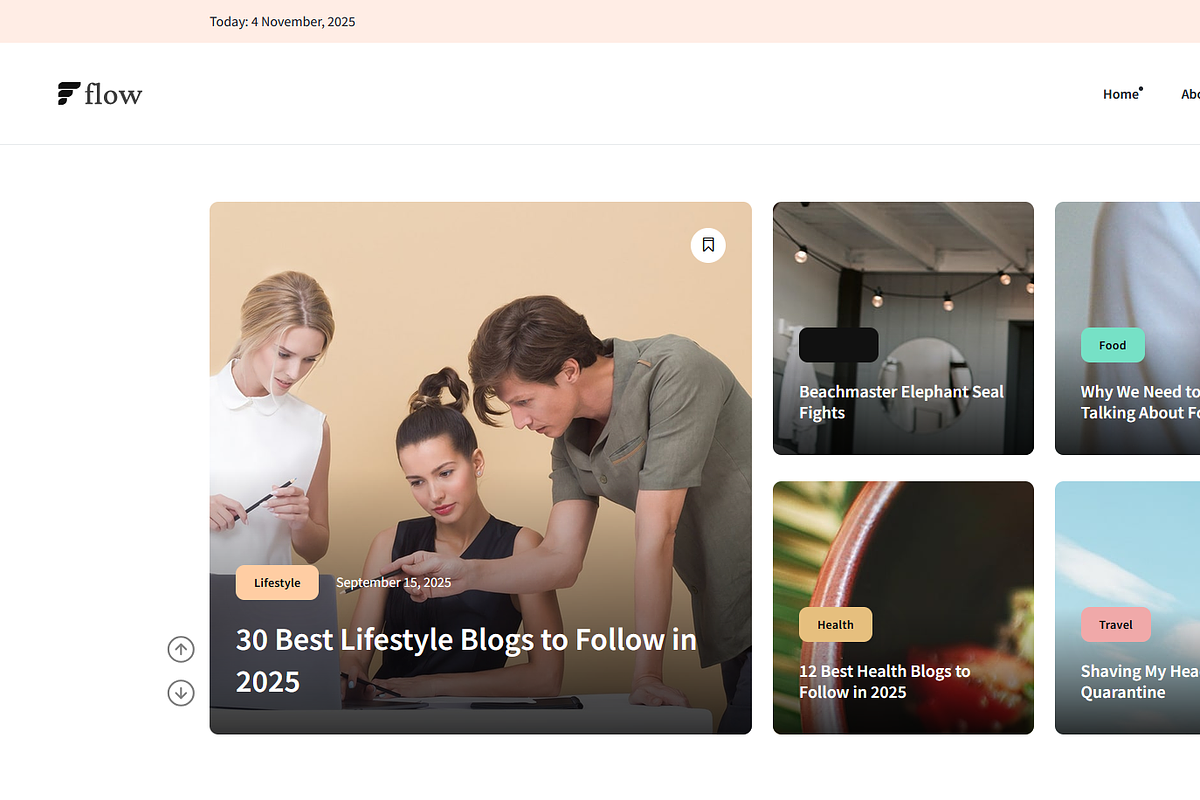 Flow - HTML Personal Blog Template, a HTML Template by AliThemes (Photo 3 of 4)