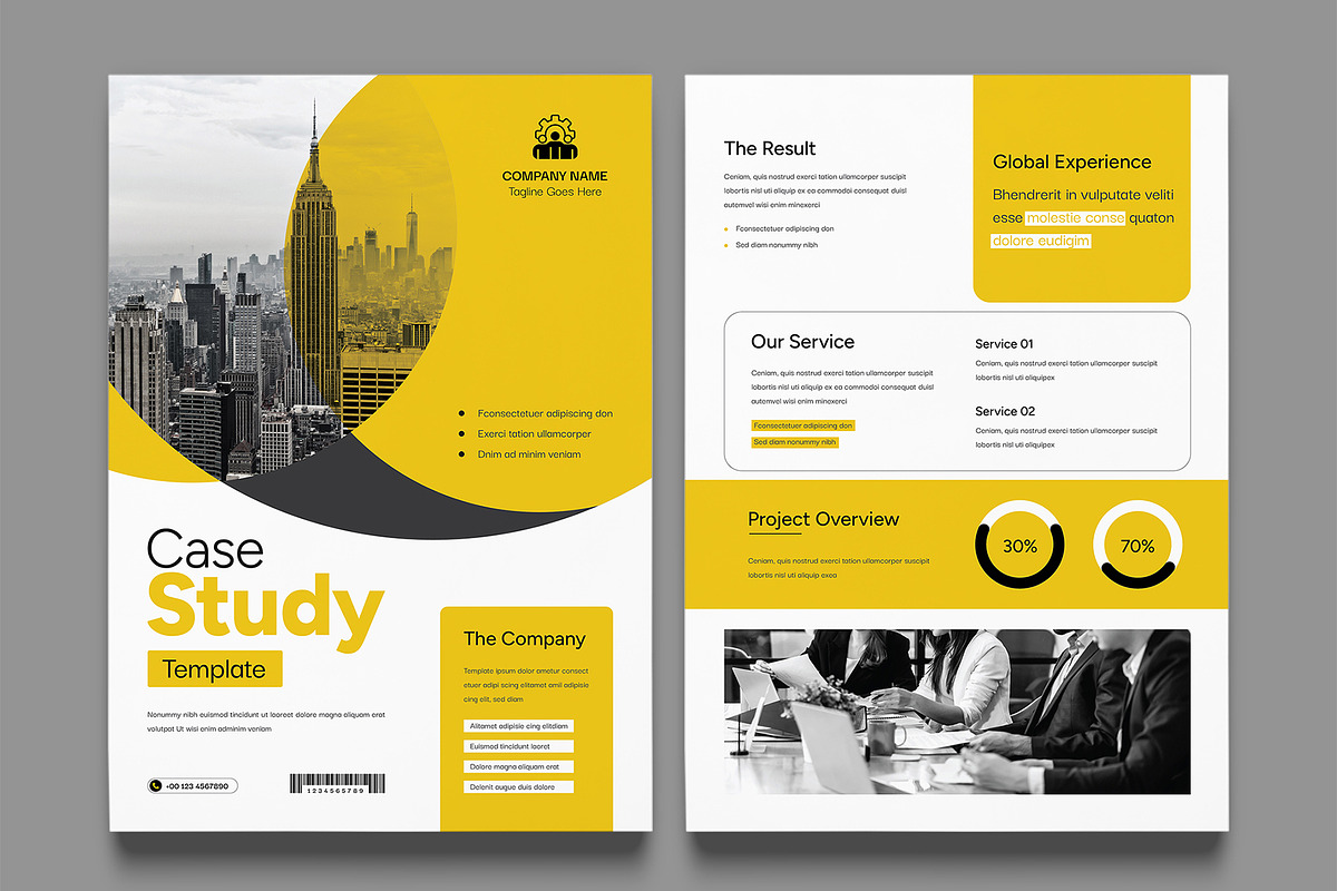 Case Study Flyer Template, a Flyer Template by White Graphic (Photo 2 of 2)